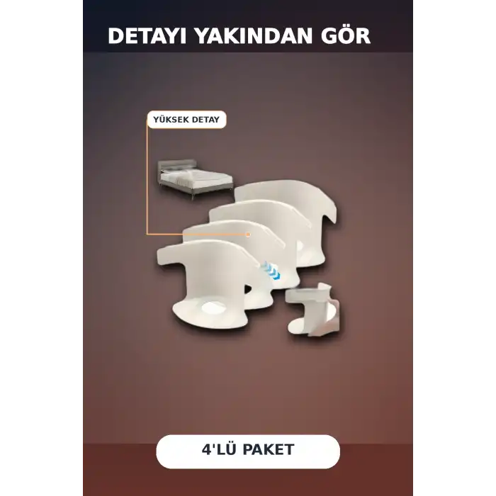 4lü Şeffaf Kaymaz Çarşaf ve Yorgan Sabitleyici - Dişli Tutucu ile Pratik Çözüm