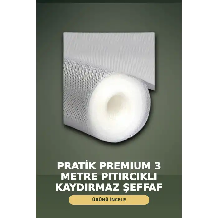 3 Metre Kalın Dokulu Şeffaf Raf Örtüsü ve Tezgah Üstü Koruyucu Çok Amaçlı Mat