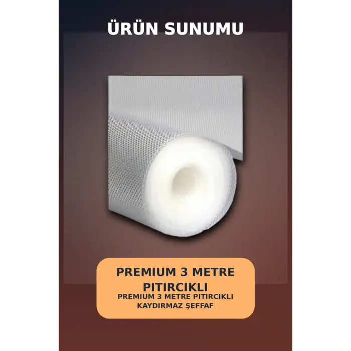 3 Metre Kalın Raf Örtüsü ve Tezgah Koruyucu Mat Şeffaf Kabarcık Dokulu Düzenleyici