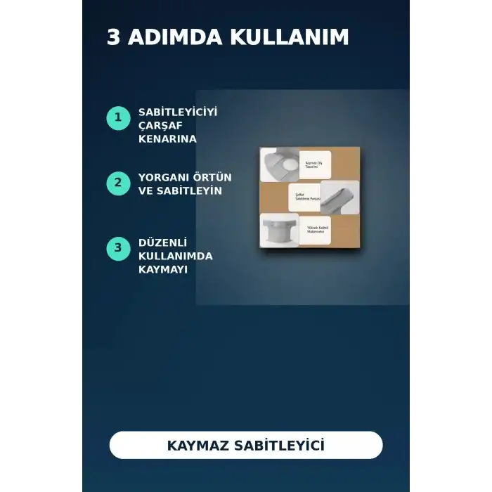 4lü Şeffaf Çarşaf ve Yorgan Sabitleyici – Kaymaz Dişli Tasarım, Ev Temizliği İçin Pratik Çözüm