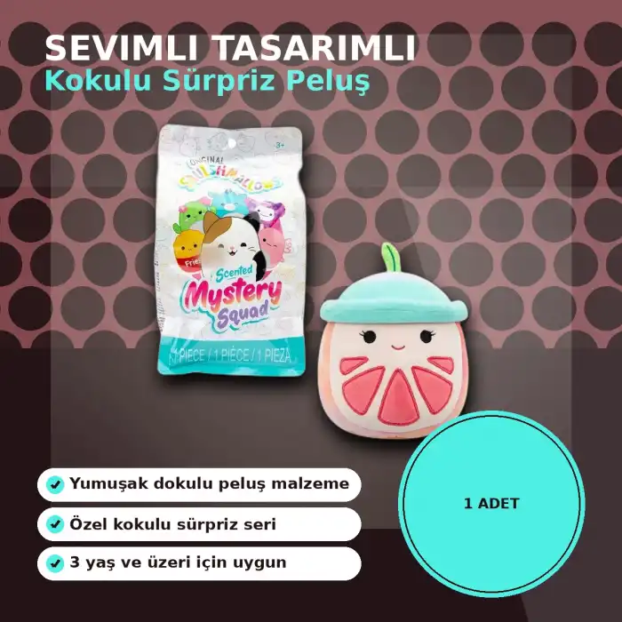 Kokulu Sürpriz Peluş Oyuncak 13 cm Mystery Squad Serisi Rastgele Seçilen Model
