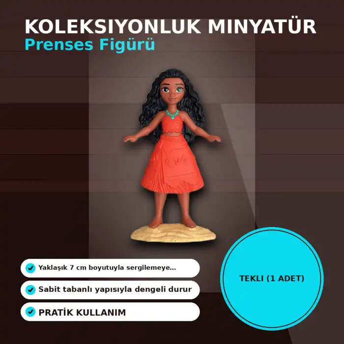 Disney Prenses Koleksiyonluk Minyatür Heykelcik 7 cm Boyunda Tekli Figür Oyuncağı