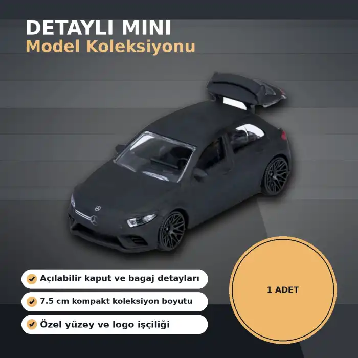 1 Adet Resmi Lisanslı Mini Mercedes-AMG Premium Model Araba - Rastgele Gönderim