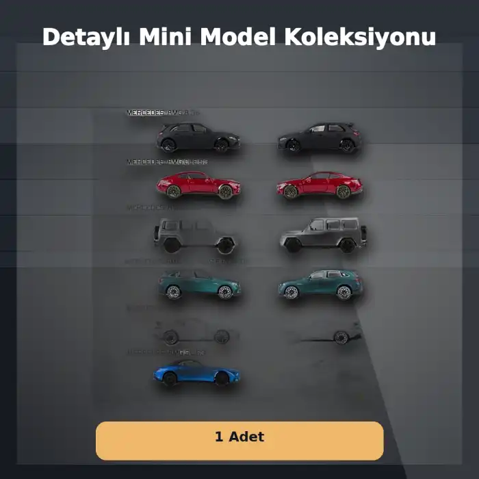 1 Adet Resmi Lisanslı Mini Mercedes-AMG Premium Model Araba - Rastgele Gönderim