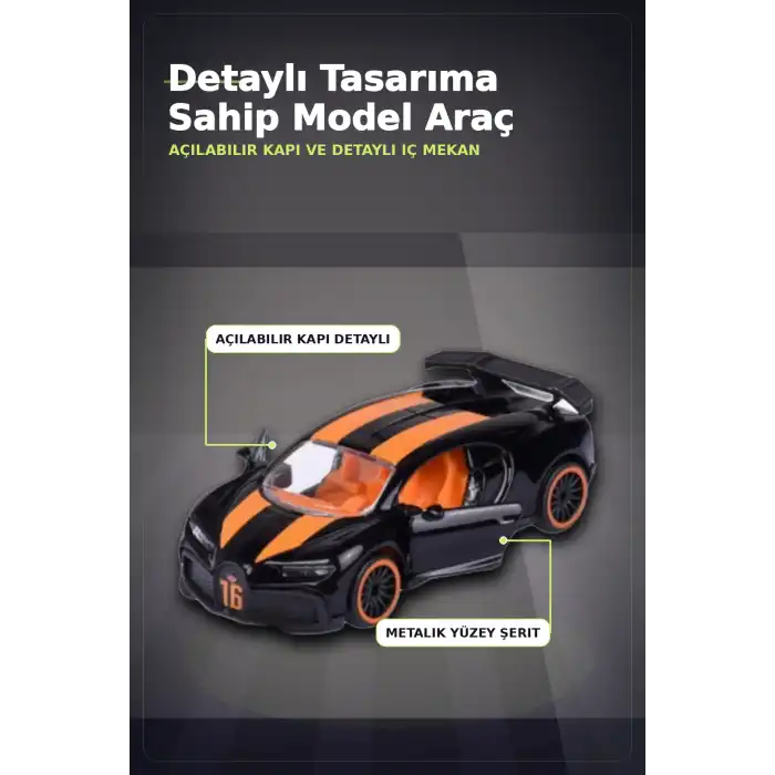 Die-Cast Metal 7.5 cm 1 Adet Rastgele Yarış Arabası - Koleksiyon Kartlı Lisanslı Model BX-313315