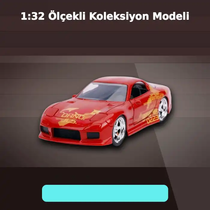 1:32 Ölçekli 13.5 cm Die-Cast Metal Hızlı Öfkeli Lisanslı Model Araba Açılır Kapılı