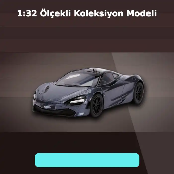 1:32 Ölçekli 13.5 cm Die-Cast Metal Hızlı Öfkeli Lisanslı Model Araba Açılır Kapılı
