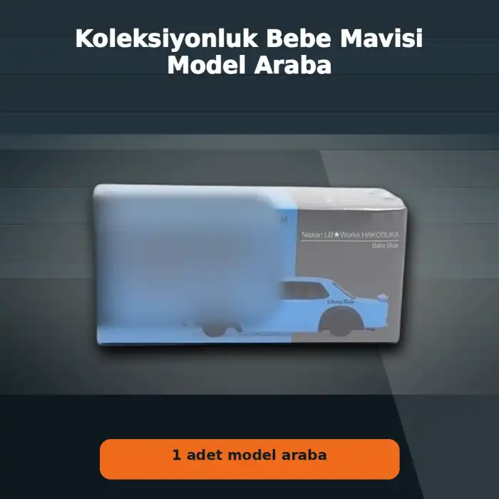 1/64 Ölçekli Baby Blue Nissan LB Works HAKOSUKA Diecast Koleksiyon Model Araba