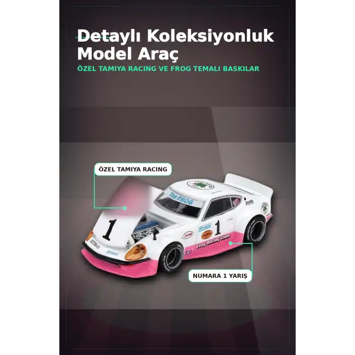 1/64 Ölçek MiniGT Kaido House Nissan Fairlady Z Tamiya İş Birliği The Frog V1 Koleksiyonluk Model Araba
