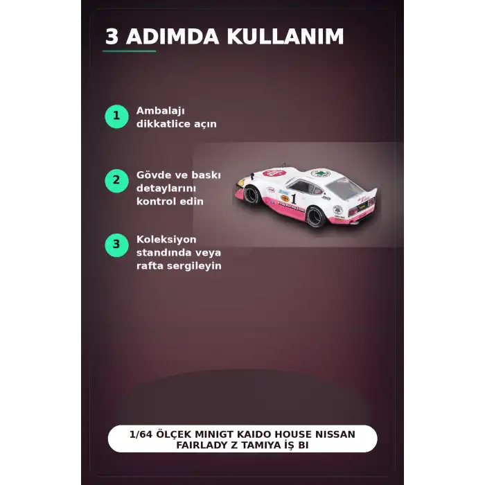 1/64 Ölçek MiniGT Kaido House Nissan Fairlady Z Tamiya İş Birliği The Frog V1 Koleksiyonluk Model Araba