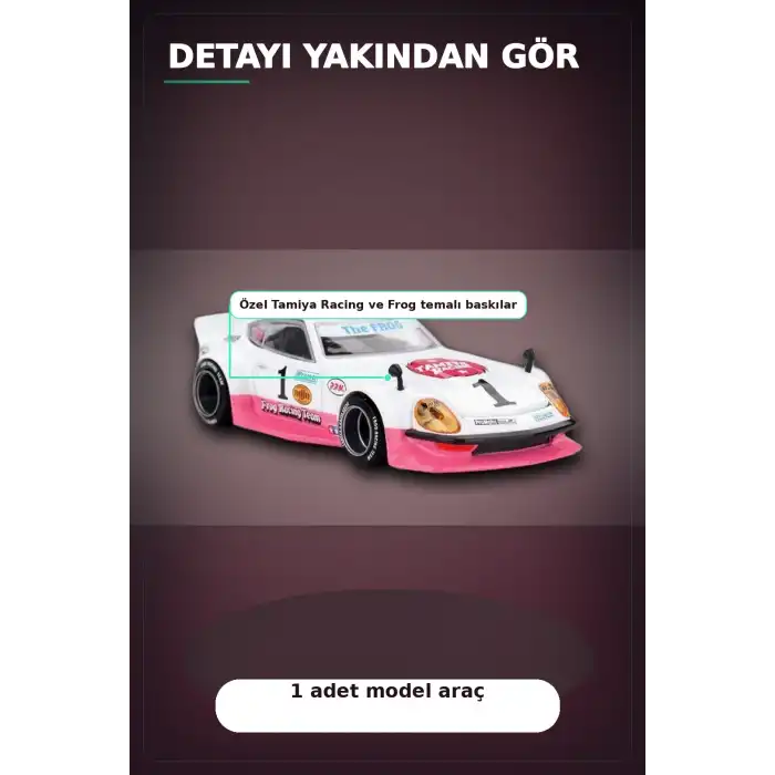 1/64 Ölçek MiniGT Kaido House Nissan Fairlady Z Tamiya İş Birliği The Frog V1 Koleksiyonluk Model Araba