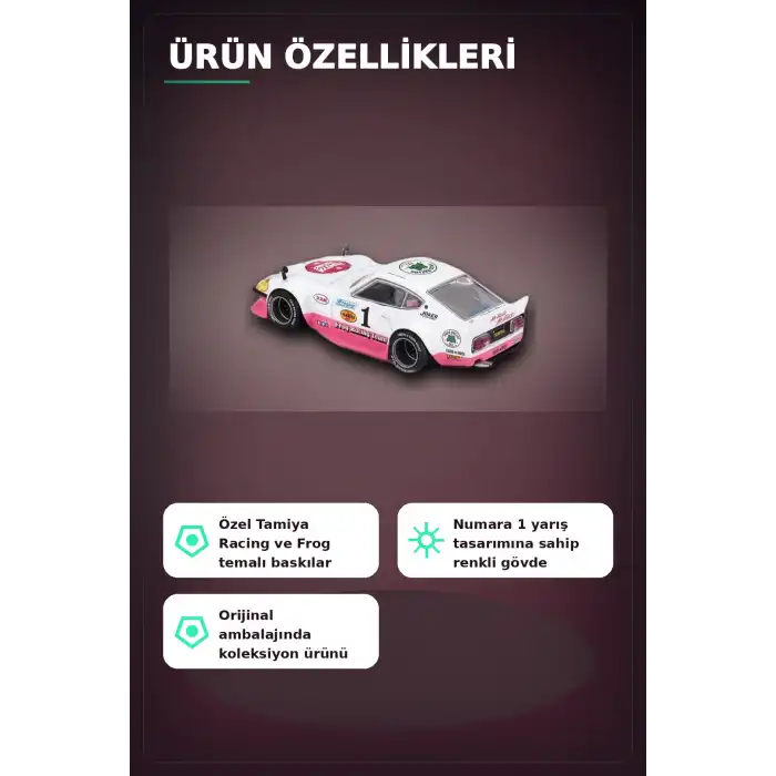 1/64 Ölçek MiniGT Kaido House Nissan Fairlady Z Tamiya İş Birliği The Frog V1 Koleksiyonluk Model Araba