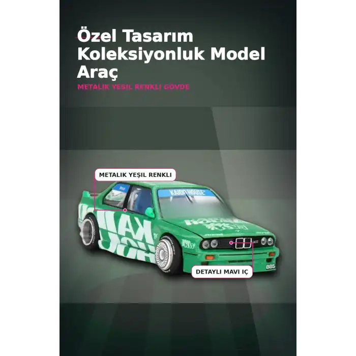 1/64 Diecast BMW M3 Kaido Works V2 Model Araba - KaidoHouse Koleksiyon Serisi, Tekli Paket BX-313326