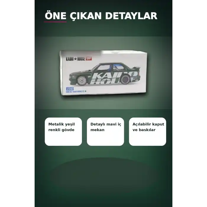 1/64 Diecast BMW M3 Kaido Works V2 Model Araba - KaidoHouse Koleksiyon Serisi, Tekli Paket BX-313326
