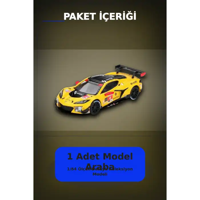 Diecast 1/64 Ölçek Chevrolet Corvette Z06 GT3.R #4 Daytona 24 Saat Yarış Arabası Modeli BX-313327