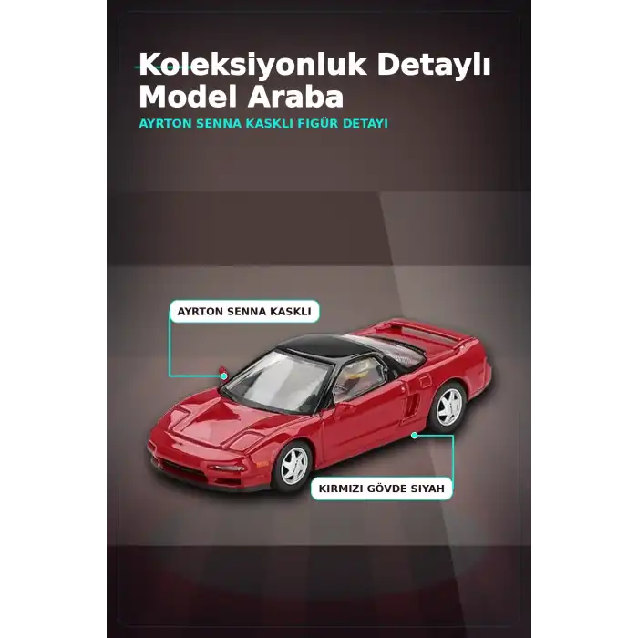 Senna Anma 1/64 Ölçek Honda NSX Prototip 1989 Diecast Model Araba, Koleksiyonluk BX-313328