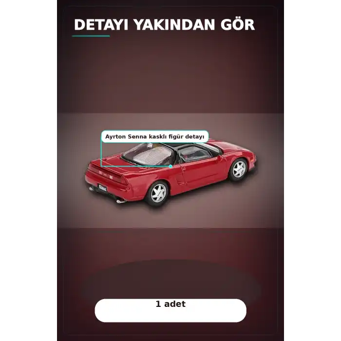 Senna Anma 1/64 Ölçek Honda NSX Prototip 1989 Diecast Model Araba, Koleksiyonluk BX-313328
