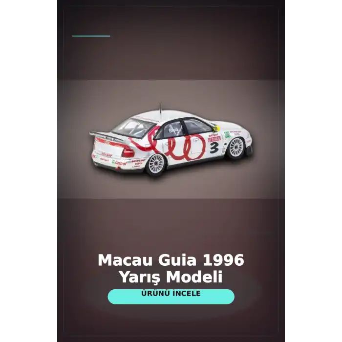 Frank Biela 1996 Macau Galibi 1/64 Diecast Model Araba - Audi A4 Quattro BX-313338