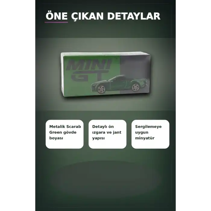 Yeşil Renkli 1/64 Ölçek Bentley Batur Diecast Model Araba - Koleksiyonluk Tekli Paket BX-313340