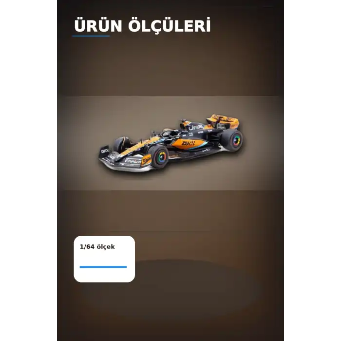 Oscar Piastri 1/64 McLaren MCL60 Diecast Model Araba - 2023 Avustralya GP, Koleksiyonluk BX-313342