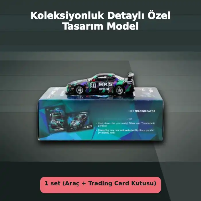 Jon Sibal Tasarımı 1/64 Ölçekli Nissan Skyline R32 Widebody HKS Setli Model Araba - Eco Lounge