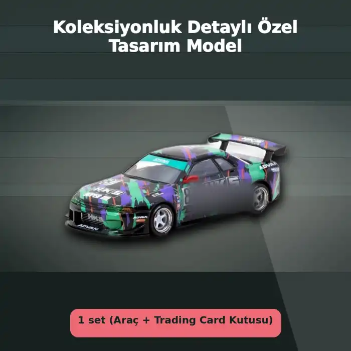 Jon Sibal Tasarımı 1/64 Ölçekli Nissan Skyline R32 Widebody HKS Setli Model Araba - Eco Lounge