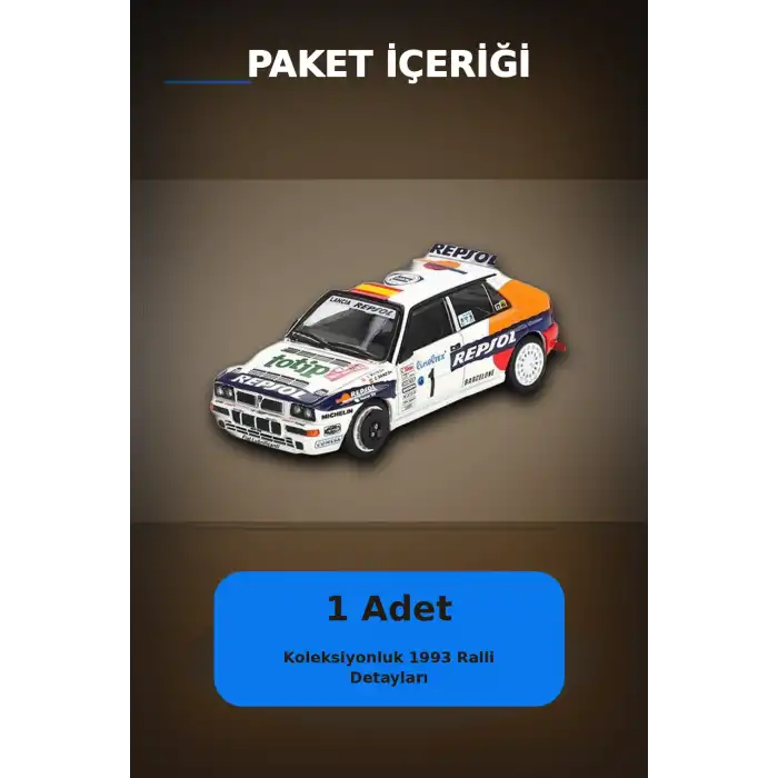 Monte Carlo Blisterli 1/64 Lancia Delta HF Integrale Model Araba - Tek Adet BX-313356