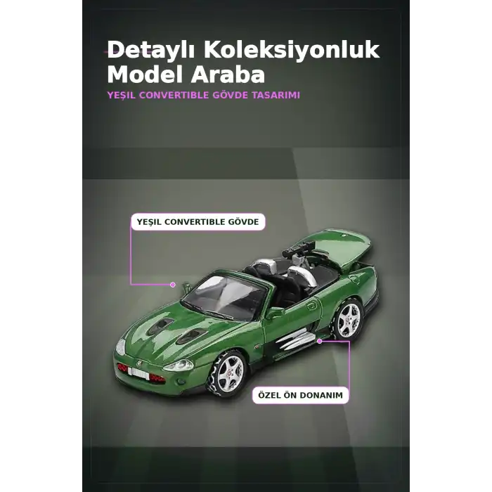 Blister Ambalajlı 1/64 Ölçek Jaguar XKR Model Araba - Diecast Koleksiyon Oyuncağı BX-313357