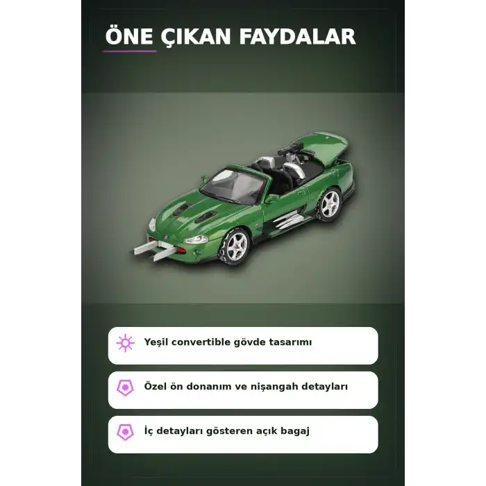 Blister Ambalajlı 1/64 Ölçek Jaguar XKR Model Araba - Diecast Koleksiyon Oyuncağı BX-313357