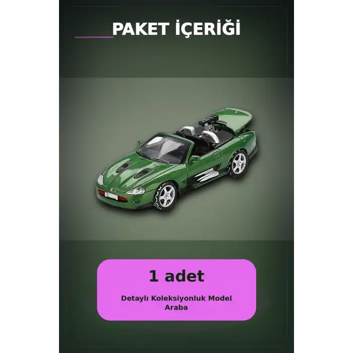 Blister Ambalajlı 1/64 Ölçek Jaguar XKR Model Araba - Diecast Koleksiyon Oyuncağı BX-313357
