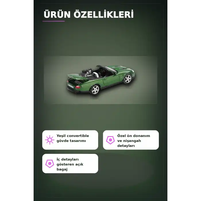 Blister Ambalajlı 1/64 Ölçek Jaguar XKR Model Araba - Diecast Koleksiyon Oyuncağı BX-313357