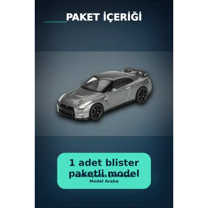 Diecast 1/64 Ölçek Nissan GTR Nismo R35 CRS Dark Metal Blister Paket Model Araba BX-313359