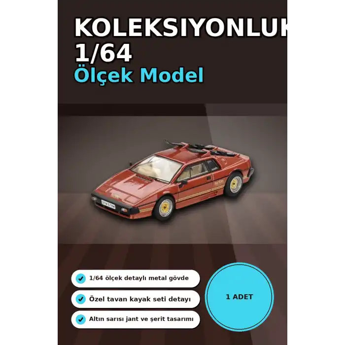 Blister Paketli 1/64 Ölçek Lotus Esprit Turbo Diecast Model Araba - For Your Eyes Only BX-313362