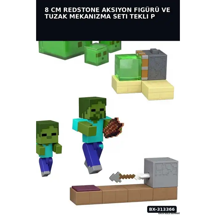 8 Cm Redstone Aksiyon Figürü Ve Tuzak Mekanizma Seti Tekli Paket 3.25 Inch BX-313366