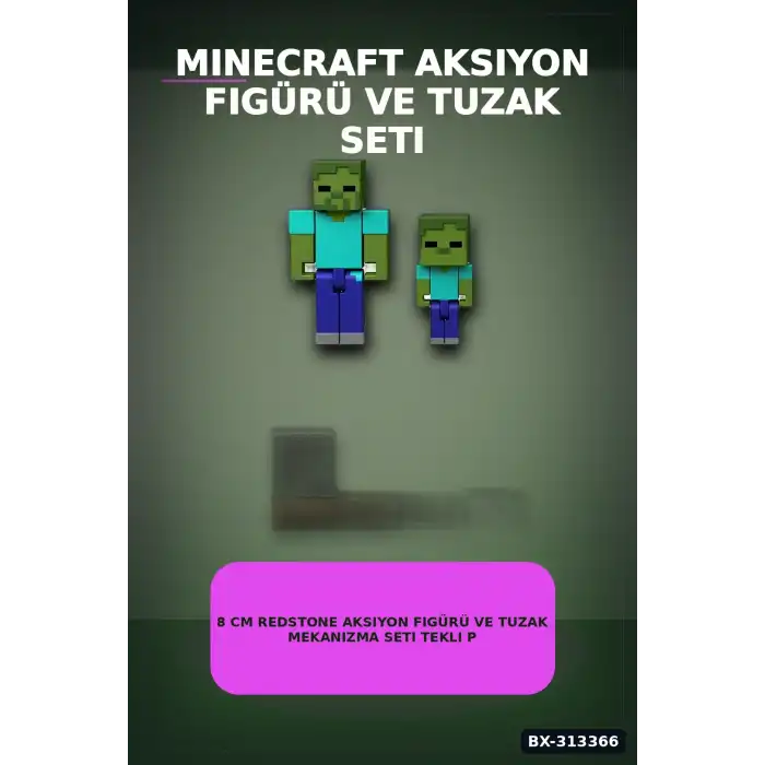 8 Cm Redstone Aksiyon Figürü Ve Tuzak Mekanizma Seti Tekli Paket 3.25 Inch BX-313366