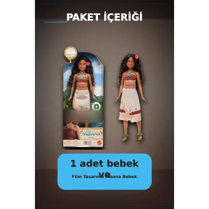 Disney Moana Live Action Film Karakteri 32 cm Bebek Oyuncak, 3-6 Yas Cocuk Hediyesi BX-313367