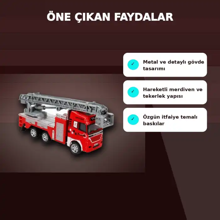 11,5 cm Die-Cast Metal Model Araç - Eco Lounge Serisi - İtfaiye, Tanker veya Kurtarıcı Seçeneği