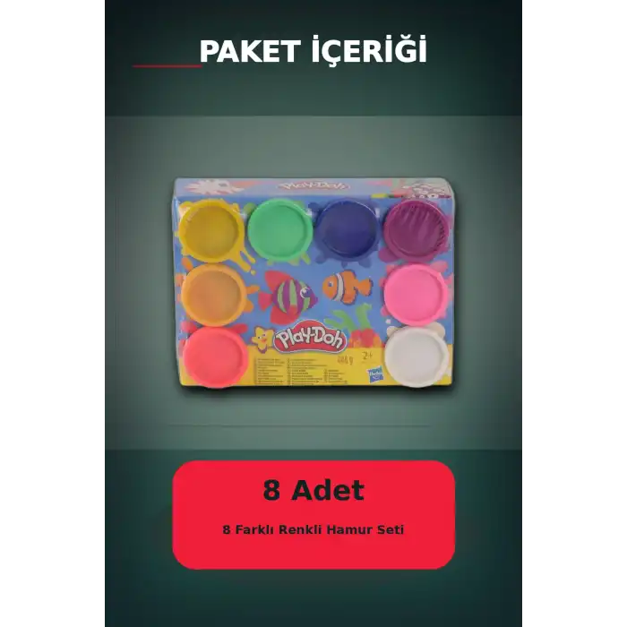 8 Adet 448 g Oyun Hamuru Seti, Neon veya Gökkuşağı Renk, 2+ Yaş Çocuk Modelleme BX-313371