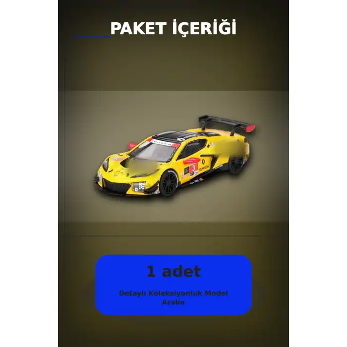 1/64 Chevrolet Corvette Z06 GT3 Yarış Arabası - 2025 IMSA Daytona Modeli BX-313376