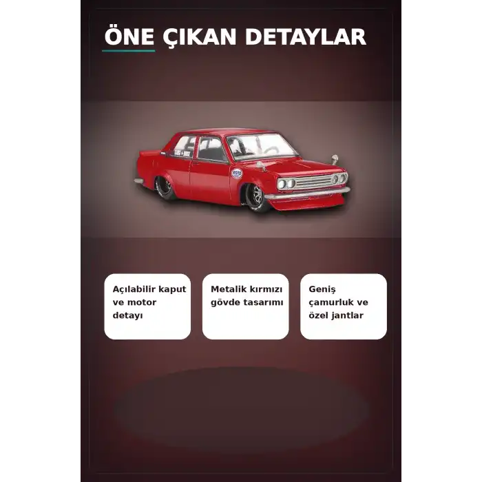 Diecast 1/64 Datsun 510 Street Nismo V3 Model Araba - Tekli Kutu, Koleksiyonluk BX-313377