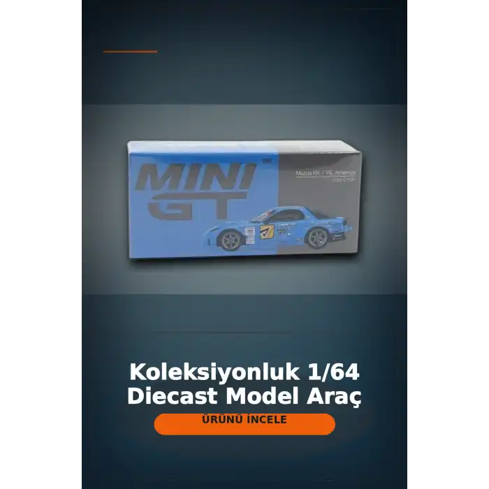 Detaylı 1/64 Ölçek Mazda RX-7 RE-Amemiya D1GP Model Araba - Koleksiyonluk Diecast Oyuncak BX-313378