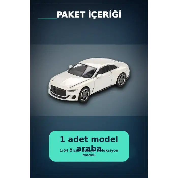 1/64 Ölçekli Metal Diecast Model Bentley Batur Bonneville Pearl Araba Koleksiyon BX-313379