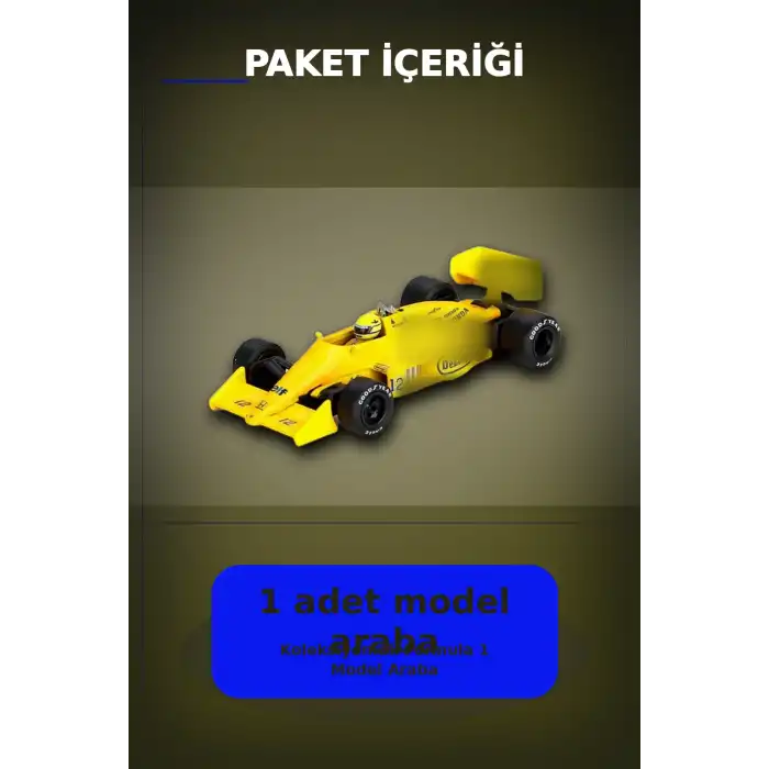 1987 Monaco GP Birincisi Ayrton Senna Lotus 99T #12 1/64 Olcekte Model Araba BX-313381