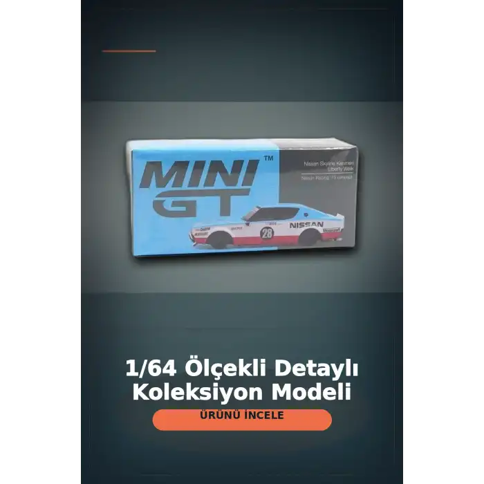 Detaylı 1/64 Diecast Nissan Skyline Kenmeri Liberty Walk Yarış Arabası Modeli BX-313382