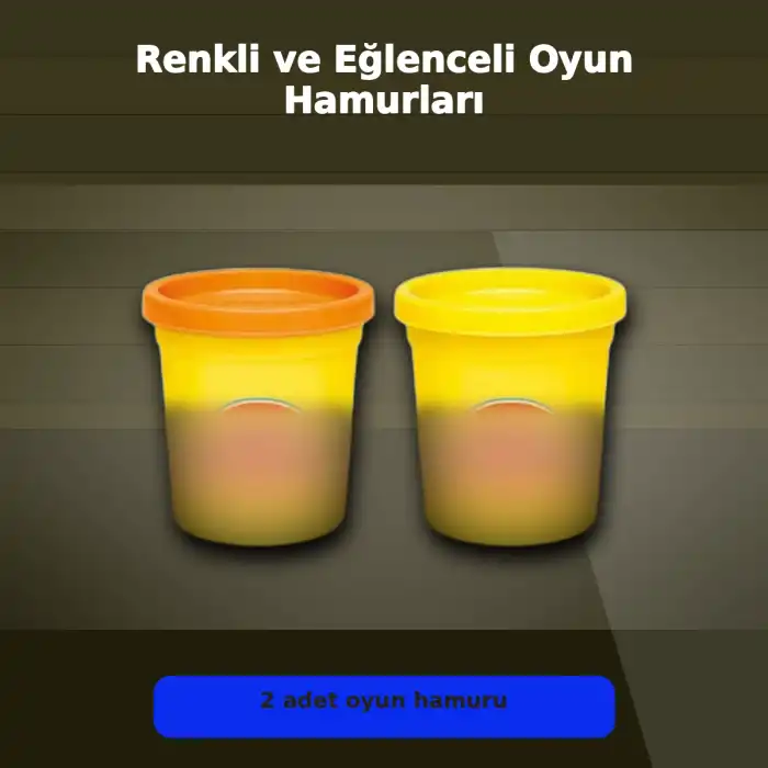 Yaratıcılığı Geliştiren 2li Oyun Hamuru Seti - Rastgele Renklerle 1 Paket