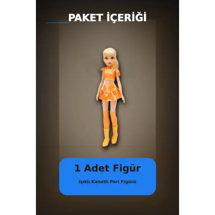 Işıklı Kanatlı 27 cm Winx Peri Figürü - Tekli Paket (Rastgele Model Gönderilir) BX-313392