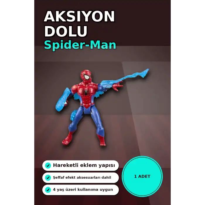 Marvel Spider-Man ActionVerse 12 cm Aksiyon Figürü - Hareketli Eklem ve Aksesuarlı Süper Kahraman Oyun Seti