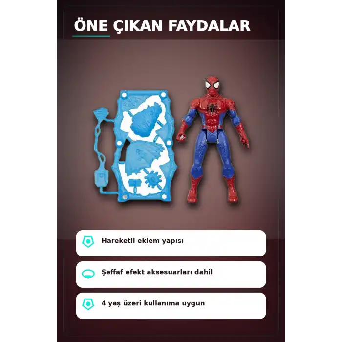 Marvel Spider-Man ActionVerse 12 cm Aksiyon Figürü - Hareketli Eklem ve Aksesuarlı Süper Kahraman Oyun Seti