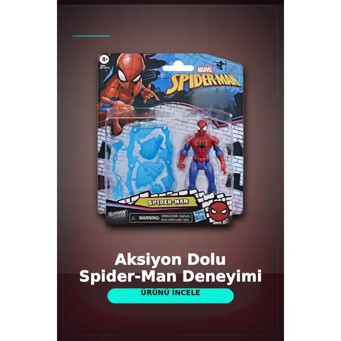 Marvel Spider-Man ActionVerse 12 cm Aksiyon Figürü - Hareketli Eklem ve Aksesuarlı Süper Kahraman Oyun Seti