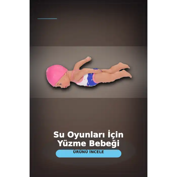 Pilsiz Çalışan Yüzen Oyuncak Bebek Lizzie 30 cm - Su Geçirmez Kız Çocuk Hediyesi BX-313396